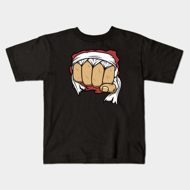 bloody fist fight Kids T-Shirt by noorshine